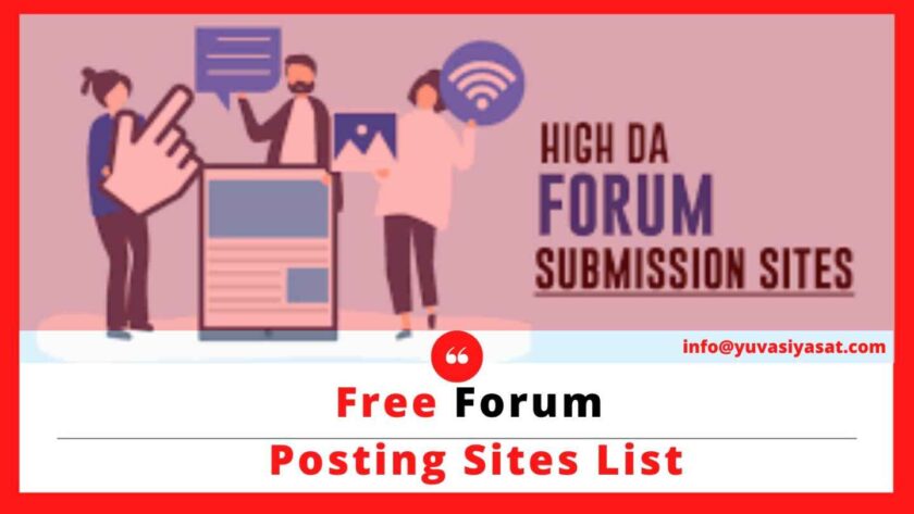 Free Forum Posting Sites List